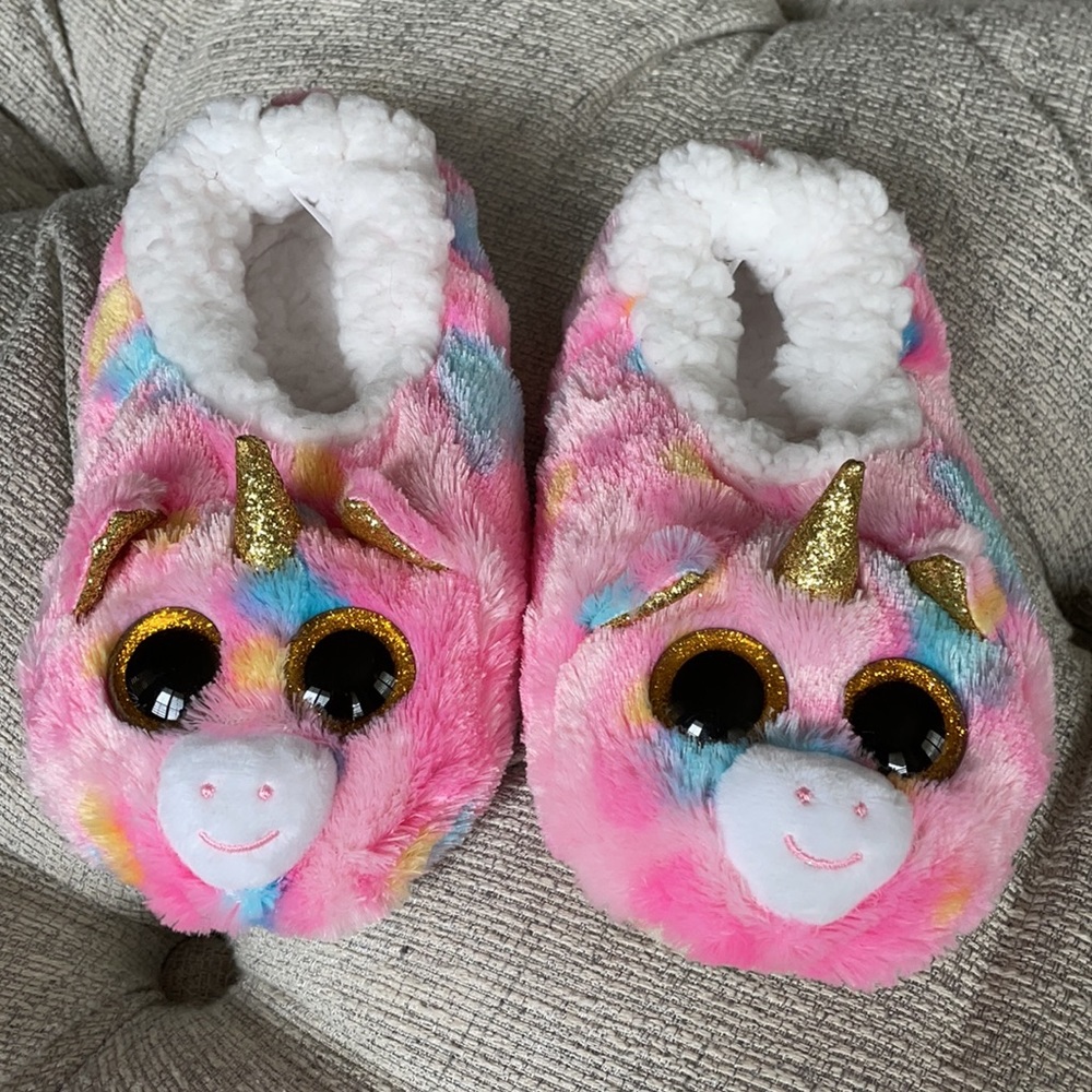 TY Fantasia Unicorn slippers